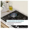 Iebūvējamā gāzes plīts virsma Bosch PPP6A2I40, 4 zonas, čuguna režģi, melna, 590×520×54 mm, rotējošie slēdži