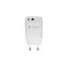 Vadu mobilās ierīces lādētājs NATEC NUC-2140, 30W, USB-C PD 3.0 + USB-A, Samsung AFC, Balts