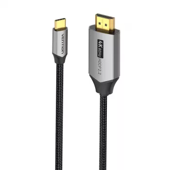 Vention CRBBH USB-C uz HDMI kabelis — 2 m, 4K@60Hz, melns
