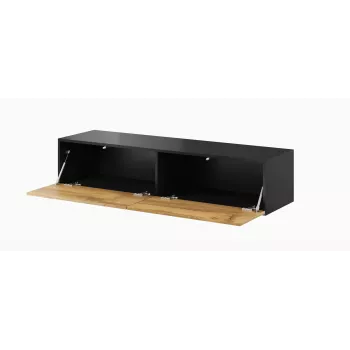 Cama TV stand VIGO 140 30/140/40 Melns/wotan oak