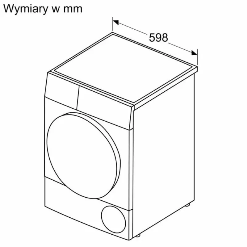 Kondensācijas žāvētājs Bosch WQG145APPL 9 kg ar siltumsūkni, 14 programmas, LED displejs, balts
