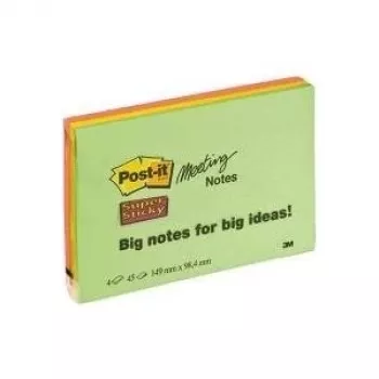 3M Post-it Notes Super Sticky Meeting (6445-4SS)
