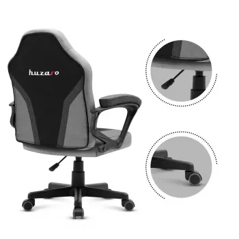 Bērnu spēļu krēsls Huzaro HZ-Ranger 1.0 Pelēks Siets, pelēks un melns