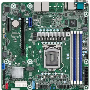 Mātesplate ASRock E3C252D4U Intel C252 micro ATX LGA 1200, 4x DDR4 DIMM, max 32 GB, M.2, SATA, RAID5, Intel I210