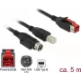 USB kabelis DeLOCK 85491 USB 2.0 5m USB B Melns