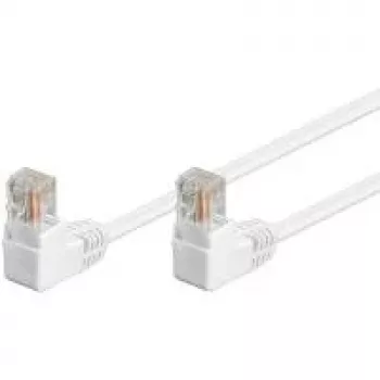 Delta Goobay CAT5e 2 m tīkla vads, U/UTP, 2×90° leņķa RJ-45, balts