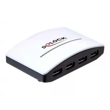 USB Hub DeLOCK 4 Ports 5000 Mbit/s Melns Balts
