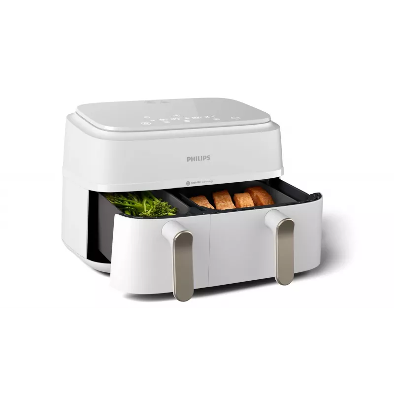 Philips 3000 sērijas NA353/10 dubultā gaisa fritētāja 9 L 2750 W Sudrabs, Balts