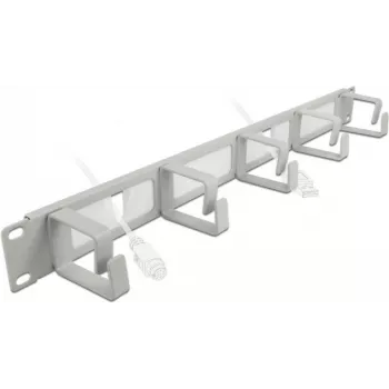 DeLOCK 66544 19 inch kabeļu pārvaldības panelis ar suku sloksni, 1U, pelēks