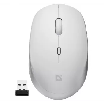 Bezvadu pele klusiem klikšķiem AURIS MB-027 800/1200/1600 DPI balta