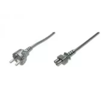 Assmann strāvas kabelis, Schuko - C5, spraudnis/kontaktdakša, 1.8m, H05VV-F3G 0.75 mm², melns (AK-440103-018-S)