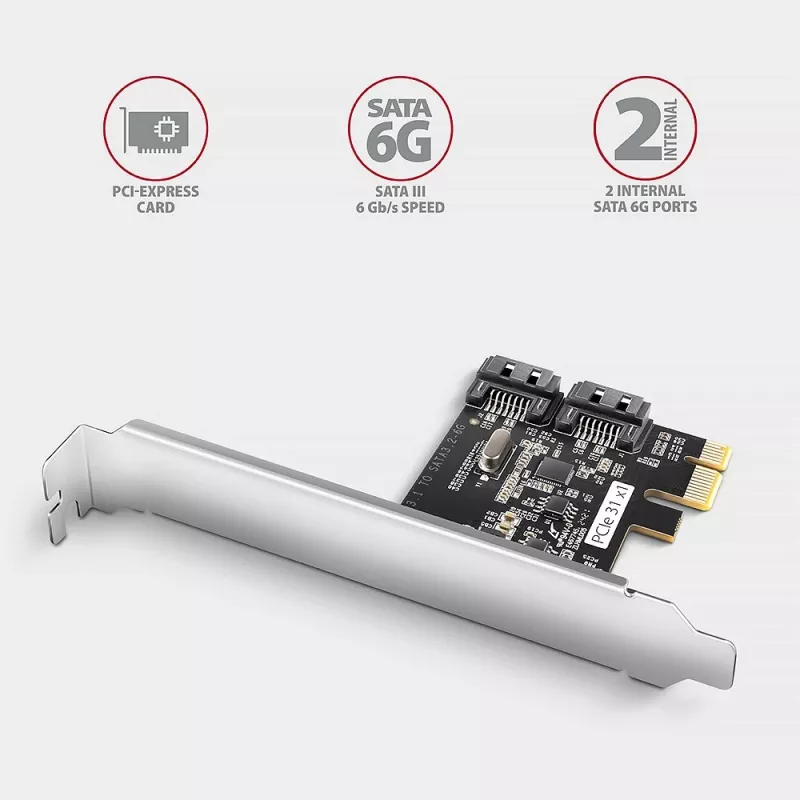 Axagon PCES-SJ2 iekšējais SATA adaptera interfeisa karte