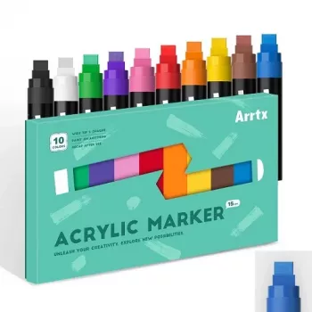 Akrilmarķieri Arrtx LC303656, 10 krāsas, smalki apaļi uzgaļi