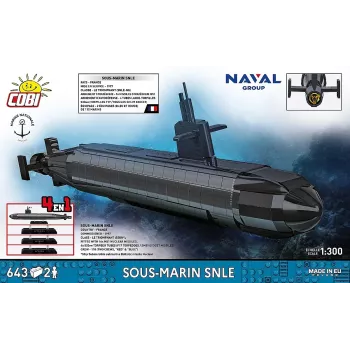 Cobi Blocks Sous-Marin SNLE konstruktors — 643 detaļas