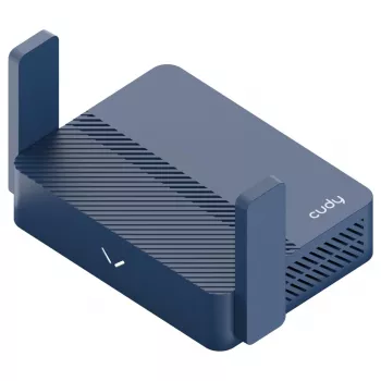 Pārnēsājamais maršrutētājs Cudy TR3000 AX3000 Wi‑Fi 6, Gigabit Ethernet WAN/LAN, USB-A, ārējās antenas, zils