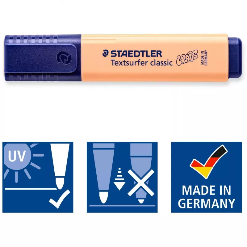 Marķieru komplekts Staedtler 364 C 6 gab. ar slīpu galu – Laims, Piparmētra, Persiks, Rozā, Violeta, Dzeltena