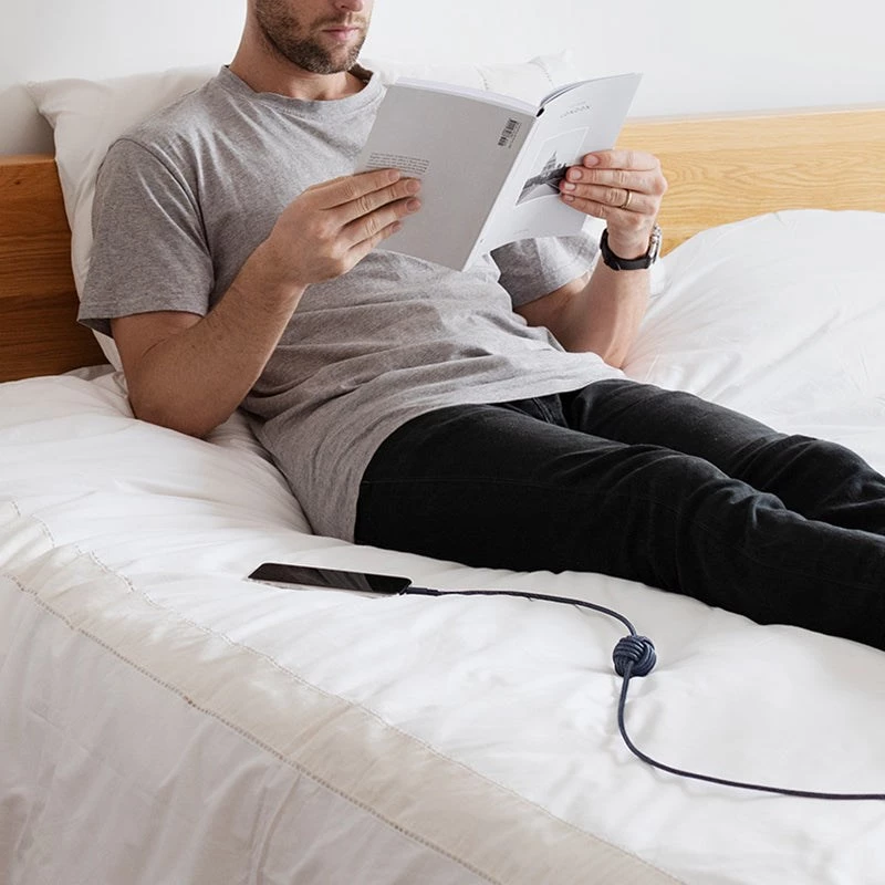 Native Union Night Cable USB-C uz Lightning 3 m — Melns/Pelēks
