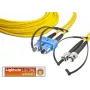 Lightwin LDP-09 SC-ST 1.0 optiskās šķiedras kabelis 1 m LSOH OS2 2x SC 2x ST dzeltens