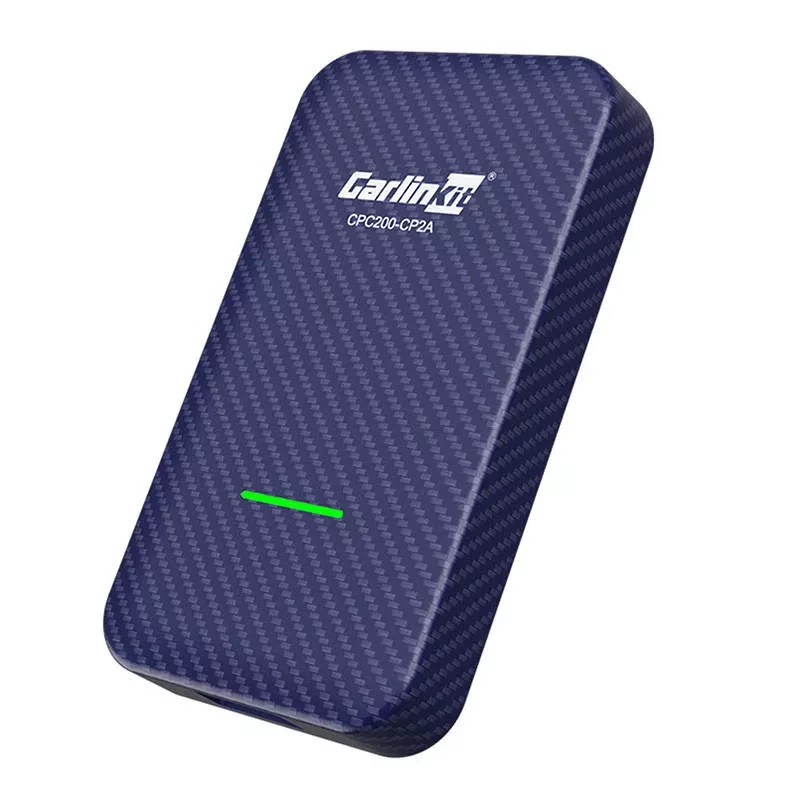 Carlinkit 4.0 CPC200-CP2A bezvadu adapteris, paredzēts Apple CarPlay un Android Auto, Wi-Fi 5150-5250/5725-5850 MHz, Bluetooth 5.2, USB-C, zils