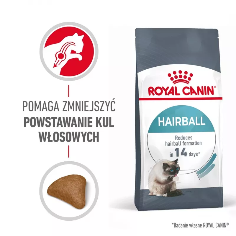 Sausā kaķu barība Royal Canin Hairball Care 10 kg — pieaugušiem kaķiem, kukurūza un mājputni