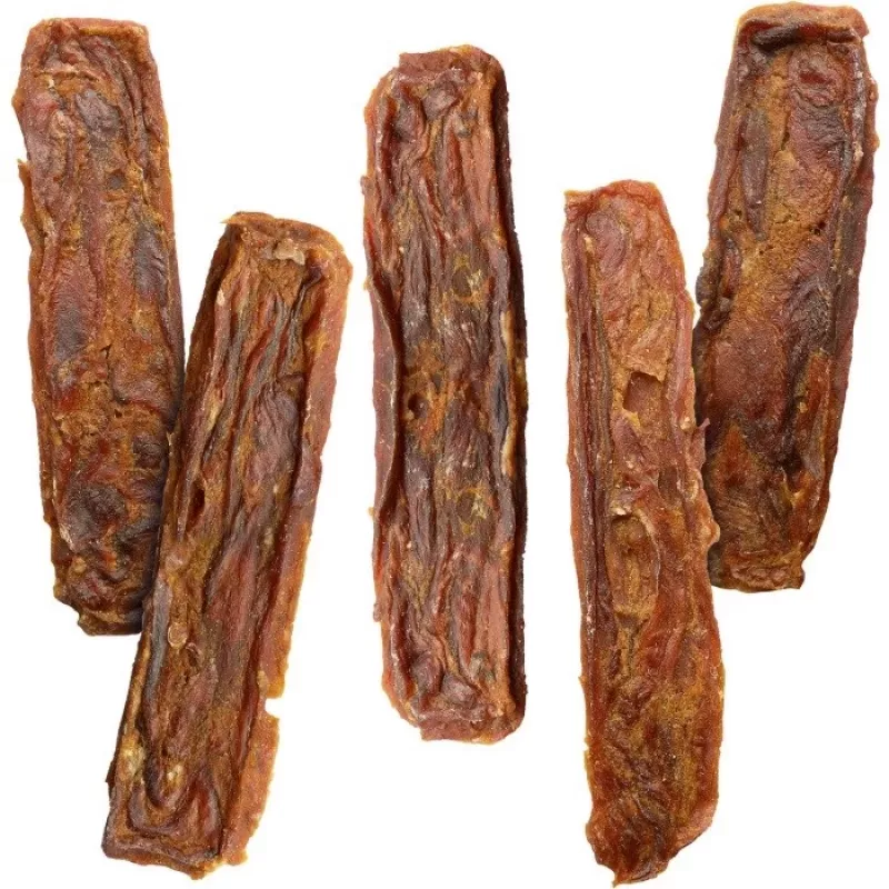 Suņu gardums Vitakraft Pure Beef Strips 80 g — vienas sastāvdaļas liellopa gaļa, bez graudiem, bez lipekļa