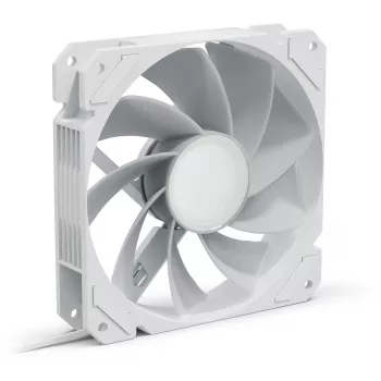 Korpusa ventilators Sharkoon SHARK Mirror RGB PWM REVERSE 120 mm Balts, 500–1500 RPM, 99,52 m³/h, FDB