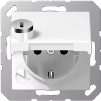 JUNG A 1520 BFKLSL WW - F tipa kontaktligzda - Balta - Termoplasts - IP44 - Universāla - 250 V