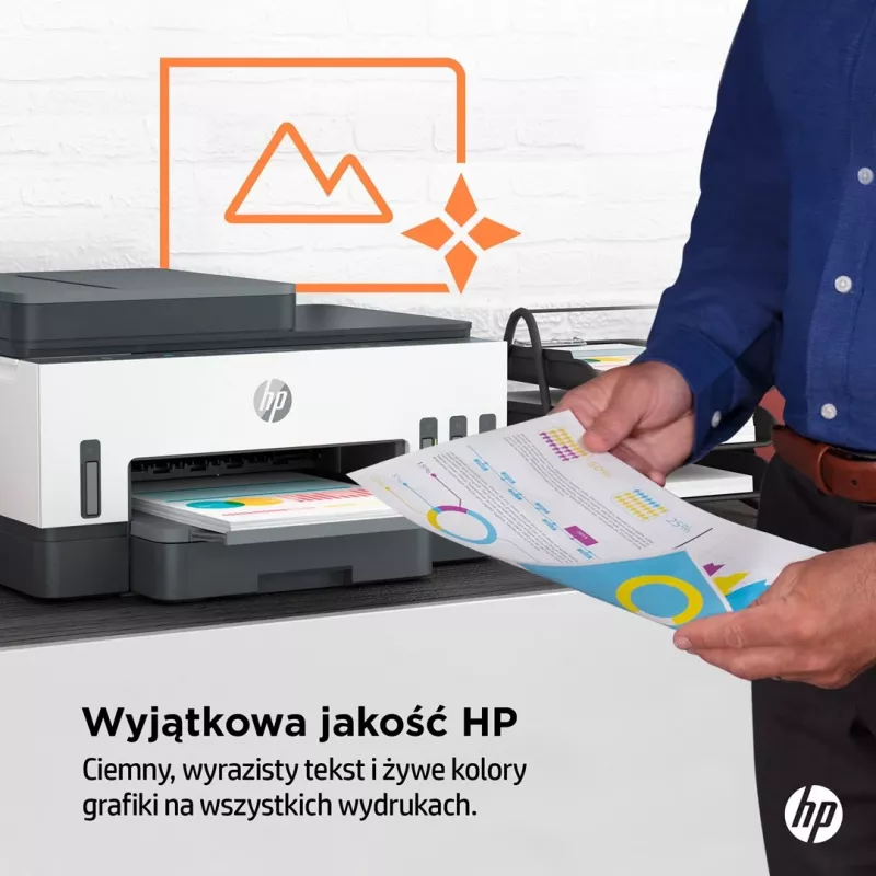 HP Smart Tank 750 Daudzfunkciju Printeris ar Nepārtrauktas Padeves Tinti, Krāsu, Wi-Fi, Viedtālruņa Aplikāciju, Divpusējo Drukāšanu, Automātisko Dokumentu Padevēju