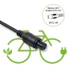 E-velosipēda lādētājs QOLTEC 36V–42V 2A ar GX12 3-pin savienotāju