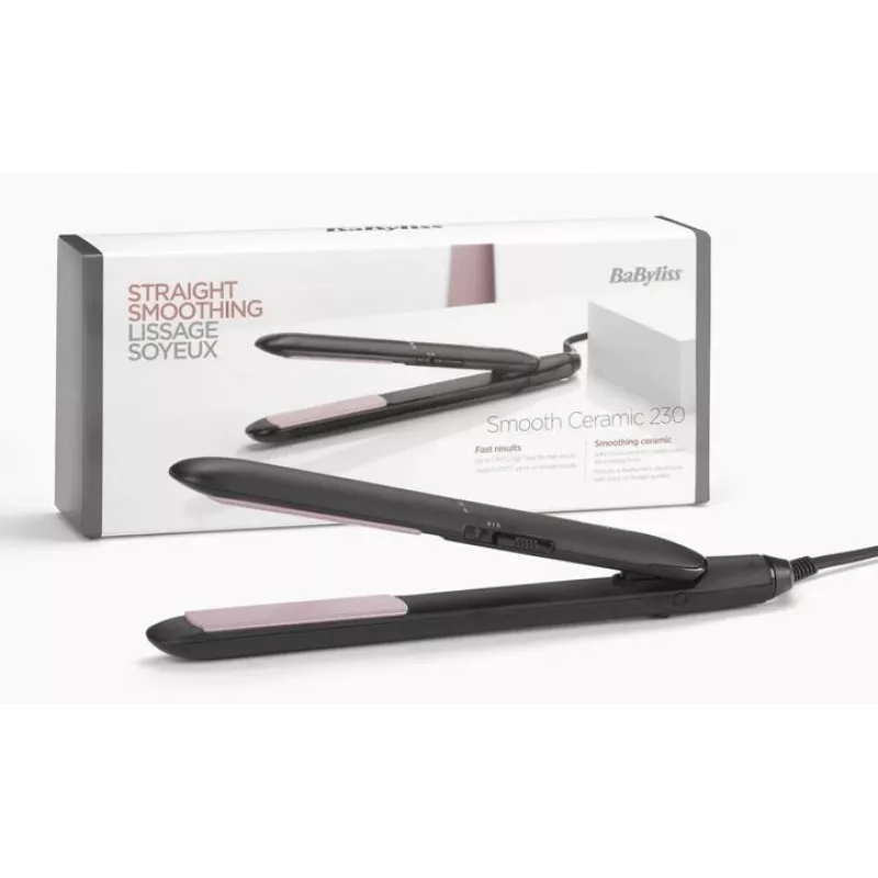 BaByliss Smooth Ceramic 230 ST241E matu taisnotājs, melns
