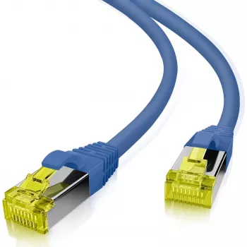 helos 263763 Patch kabelis RJ-45 uz RJ-45 S/FTP Cat6a, 30 m, zils
