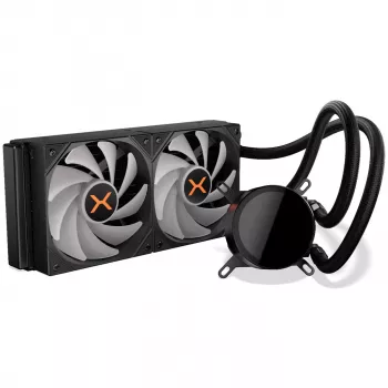 HydroX 240 ARGB, šķidruma dzesēšana melna