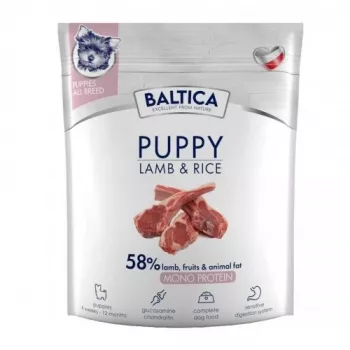 BALTICA Nutraceutic Hypoallergenic Monoprotein Lamb with rice sausā barība kucēniem 1 kg