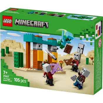 LEGO būvēšanas komplekts The Illager Desert Patrol 21267 – Minecraft rotaļu komplekts, 105 gabali, 4 minifigūras, 80×60×110 mm