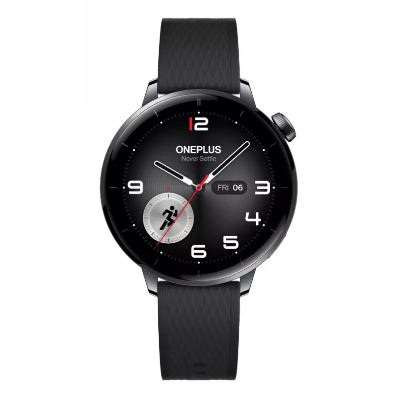 Viedpulkstenis ONEPLUS Watch 3 43mm — 1,32 collu AMOLED, Snapdragon W5, GPS, NFC, IP68, 5 ATM, 354 mAh, Nerūsējošā tērauda korpuss