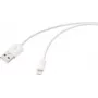 Renkforce USB kabelis USB 2.0 USB-A spraudnis, Apple Lightning spraudnis 1.00 m Balts RF-6857548