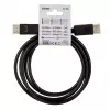 DisplayPort kabelis SAVIO CL-136, DisplayPort vīriešu–vīriešu, 2 m, DP 1.2, zelta kontakti, melns
