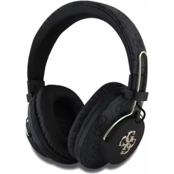 GUESS Bezvadu Bluetooth austiņas 4G Metāla logotips Melna, GUBHS72P4FC4MK, Universāla