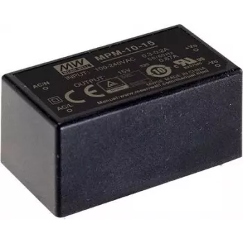 Barošanas adapteris MEAN WELL MPM-10-5, 10 W, 5 V izeja, 80–264 V ieeja