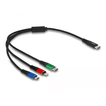 DeLOCK USB lādēšanas kabelis 3 in 1 USB Type-C Lightning Micro USB 30 cm