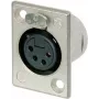 Neutrik NTR-NC4FP1 - -30 - 80 °C - Melns - Sudrabs - UL 94 HB - IEC 61076-2-103 - IP 40 - IEC 68-2-20 (NC4FP1)