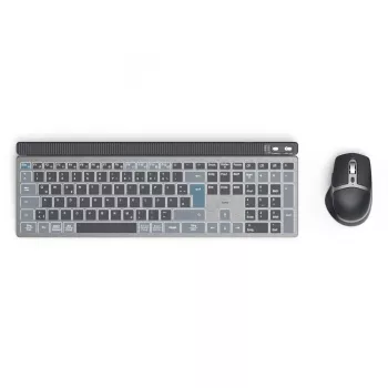 Bezvadu daudzietaiču tastatūras un peles komplekts HAMA WKM-750 — melns