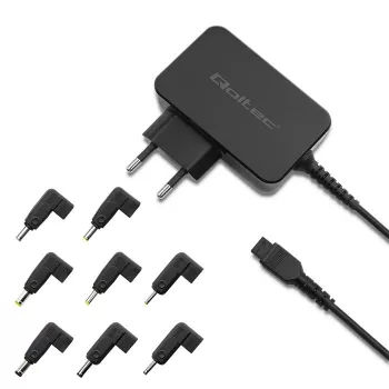 QOLTEC Universāls 30W barošanas adapteris ar 8 maināmiem spraudņiem