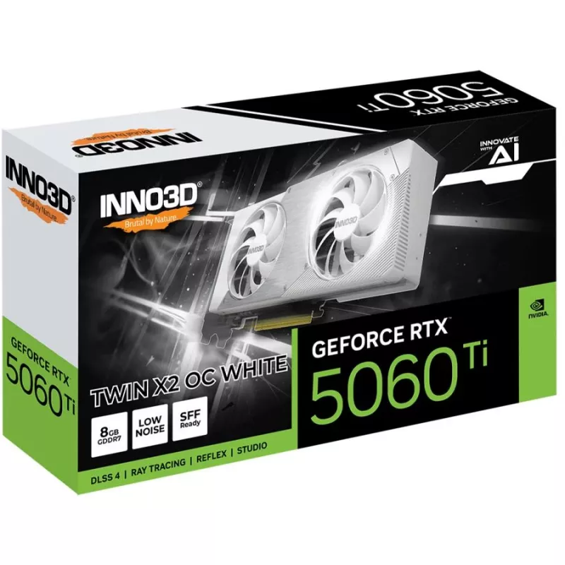Videokarte INNO3D GeForce RTX 5060 Ti 8 GB GDDR7 TWIN X2 OC WHITE