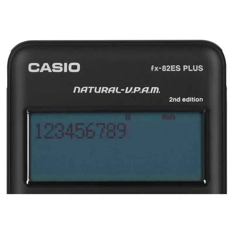 Casio FX-82ES PLUS-2 zinātniskais kabatas kalkulators ar 252 funkcijām, 77 x 162 mm, melns