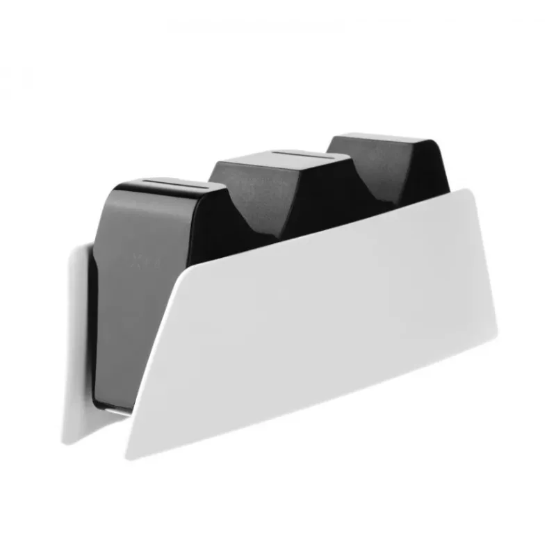 FIXED FIXPS5-DCC-BW uzlādes stacija PlayStation 5 DualSense kontrolleriem, vadu, melnbalta