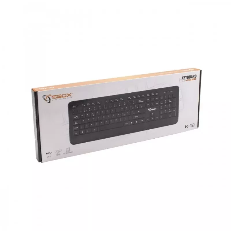 Sbox Keyboard K-19 – vadu USB tastatūra ar ciparu bloku