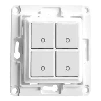 Shelly Wall Switch 4 Balts - 4 pogu sienas slēdzis viedajiem relejiem