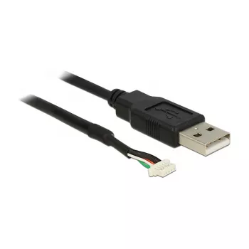 USB kabelis DeLOCK 1.5m USB2.0-A/5p Melns