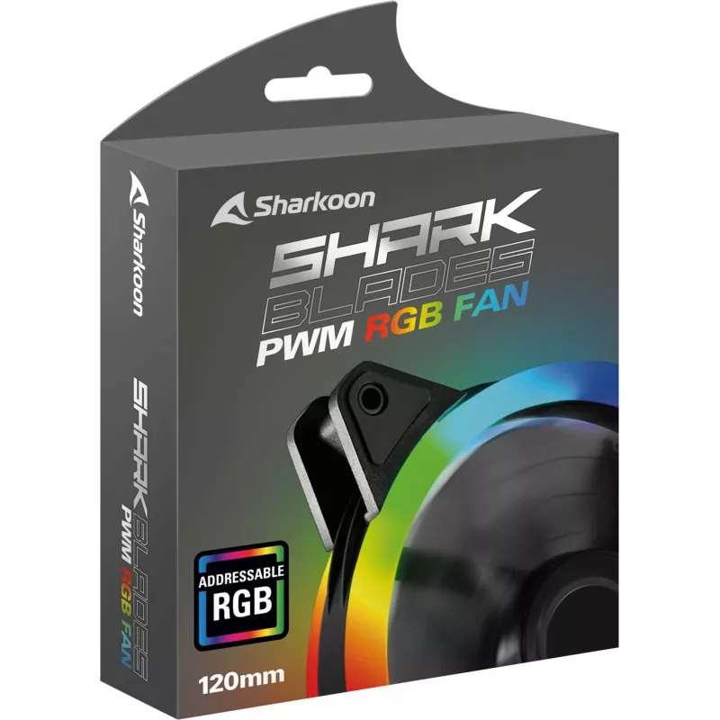 SHARKOON Shark Blades PWM ARGB 120mm Datora Ventilators - Melns
